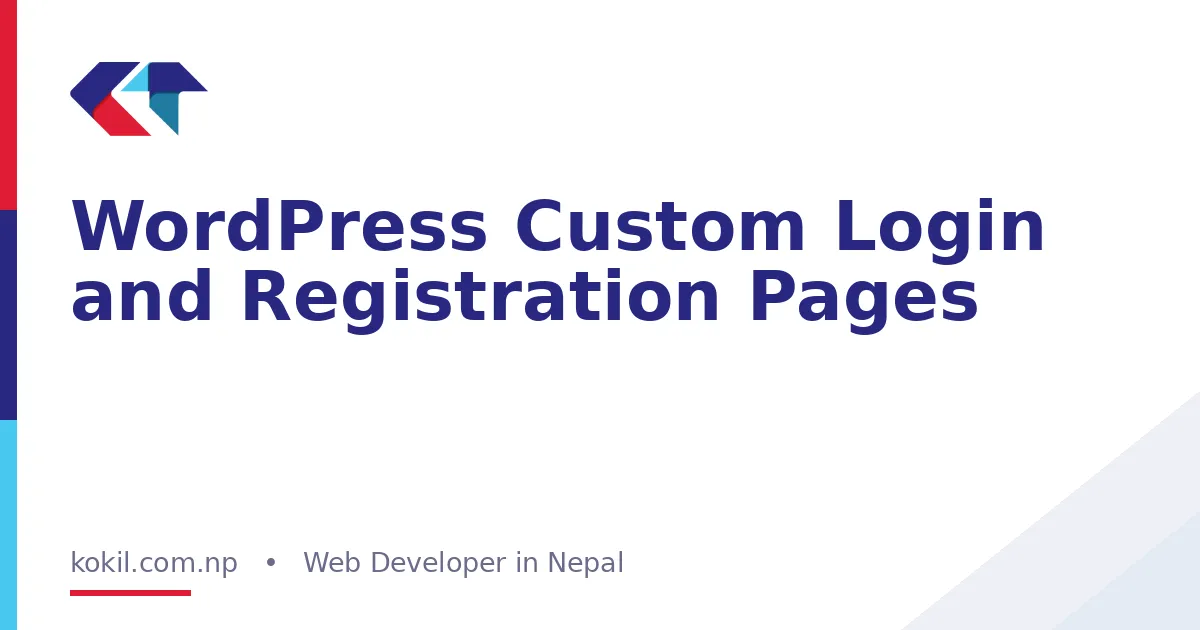 WordPress Custom Login and Registration Pages
