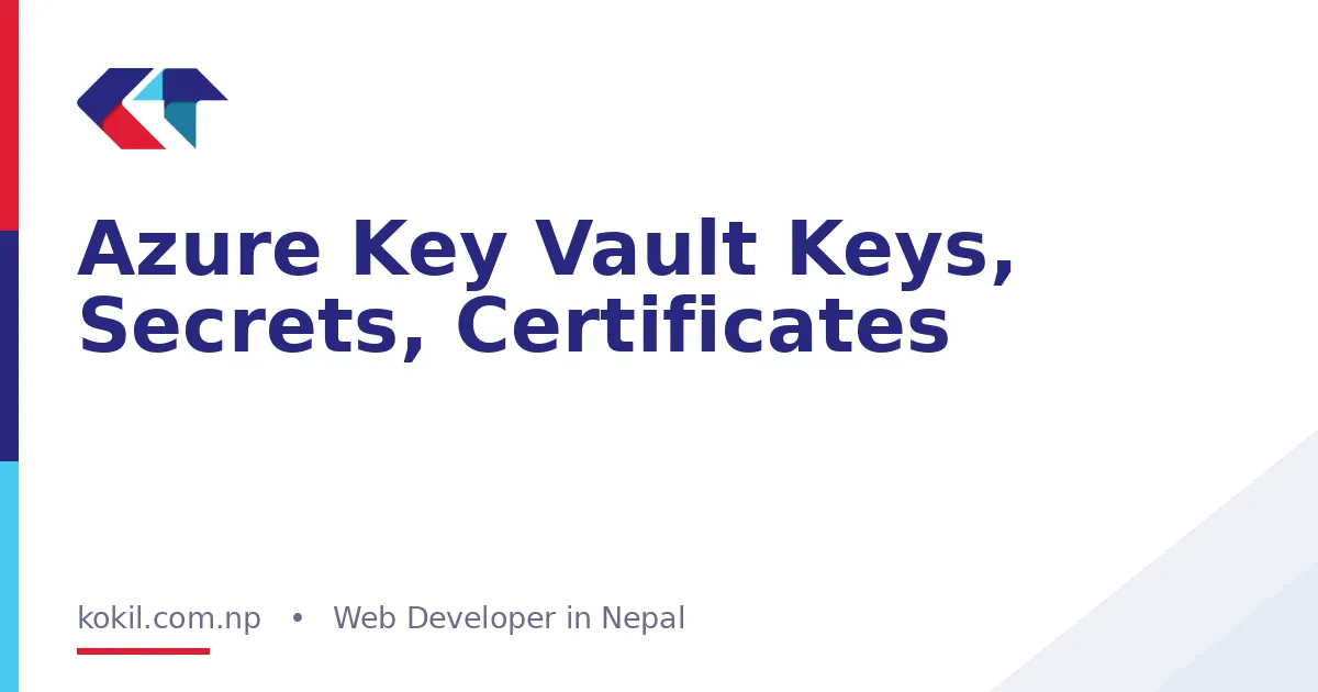 Azure Key Vault Keys, Secrets, Certificates