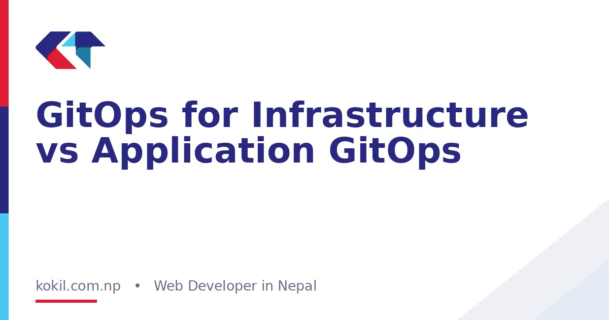 GitOps for Infrastructure vs Application GitOps