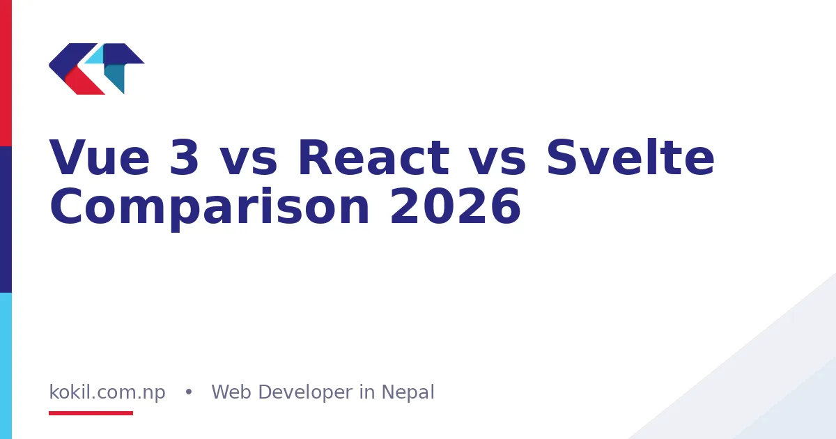 Vue 3 vs React vs Svelte Comparison 2026