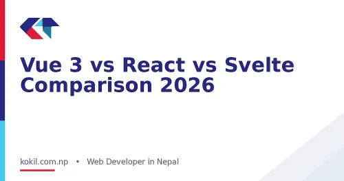 Vue 3 vs React vs Svelte Comparison 2026