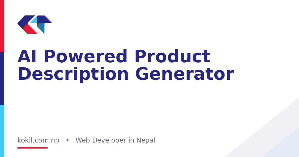 AI Powered Product Description Generator