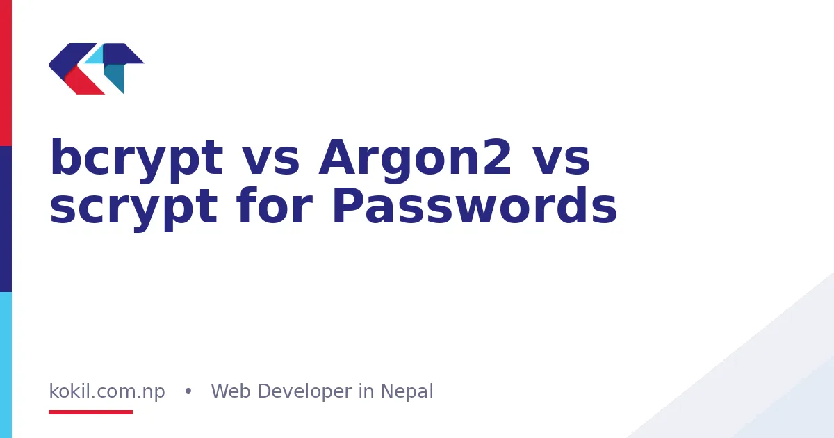 bcrypt vs Argon2 vs scrypt for Passwords
