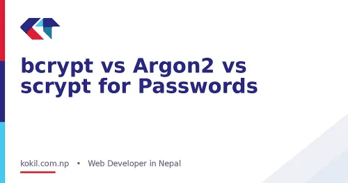 bcrypt vs Argon2 vs scrypt for Passwords