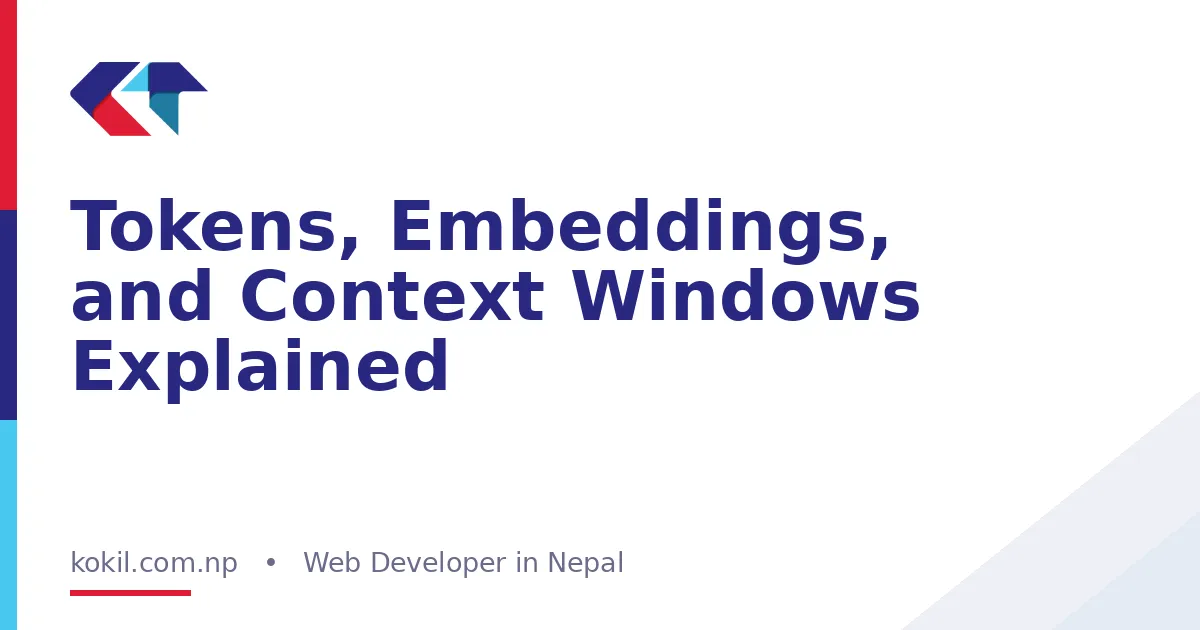 Tokens, Embeddings, and Context Windows Explained