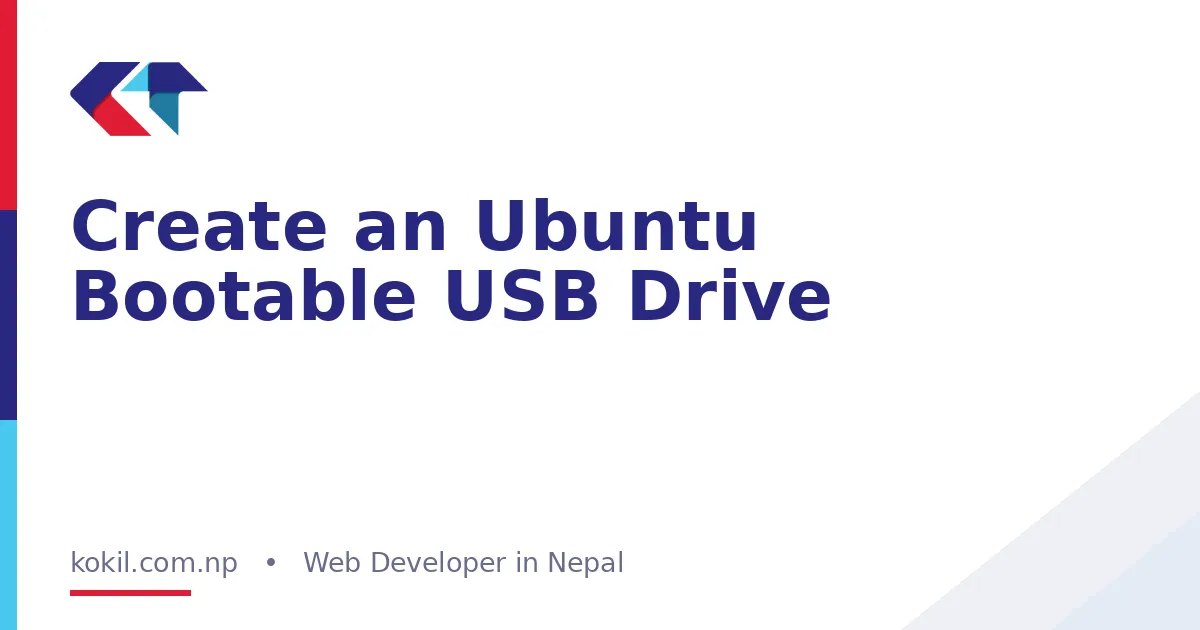 Create an Ubuntu Bootable USB Drive
