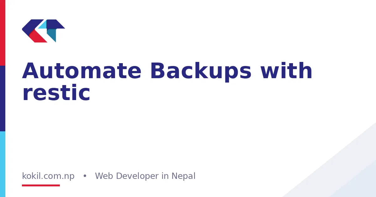 Automate Backups with restic